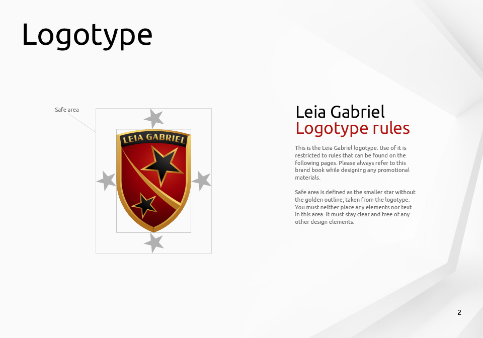 Strona o logotypie w brand booku