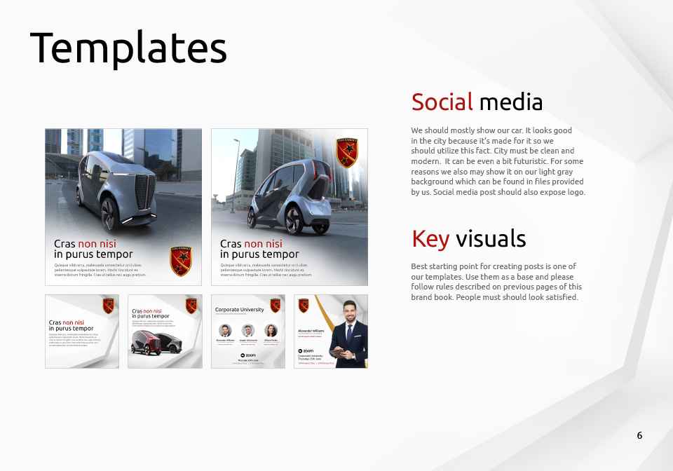 Templatki Social Media w brand booku